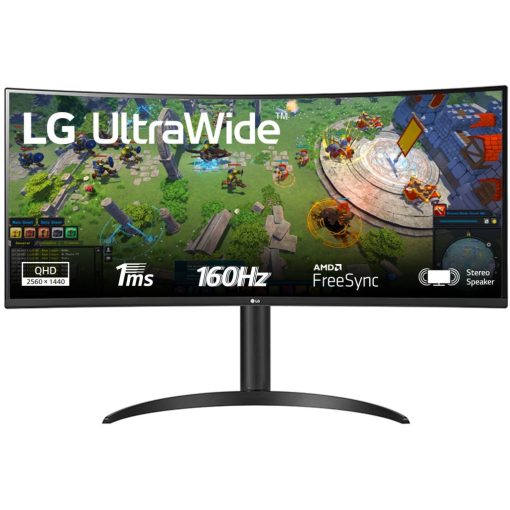 86,6cm/34" (3440x1440) LG UltraWide 34WP65CP-B 21:9 WQHD 5ms 160Hz HDR400 HDMI DP Speaker Black