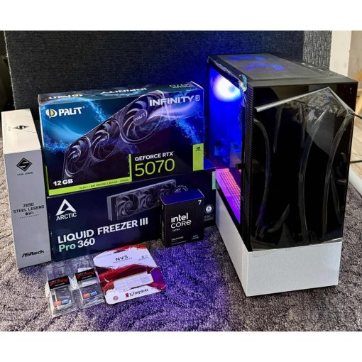 Prémium Gamer PC 999 | DDR5 | Intel ULTRA 7 265KF | RTX 5070 | 32GB | 2TB SSD