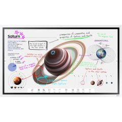   138,68cm/55'' (3840x2160) Samsung Flip Pro WM55B 16:9 LCD HDMI DP USB-C 2channel Speaker 4K UHD MultiTouch White Gray