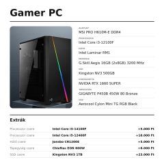 V001 | 12100F/14100F | 1660 SUPER | 16GB | 500GB 